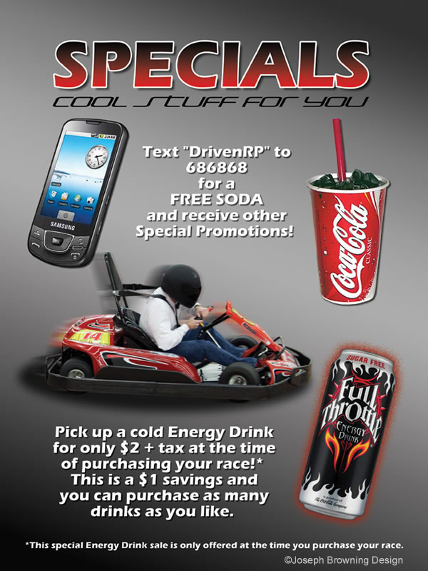 Joseph Browning Design - Driven Raceway Specials Flyer