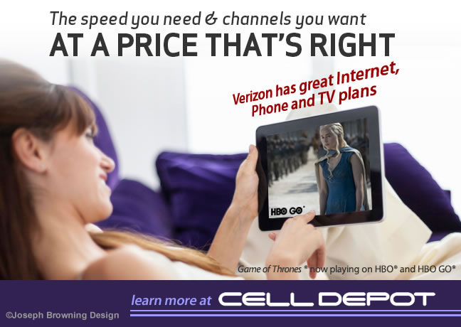 Joseph Browning Design - Cell Depot Internet Ad