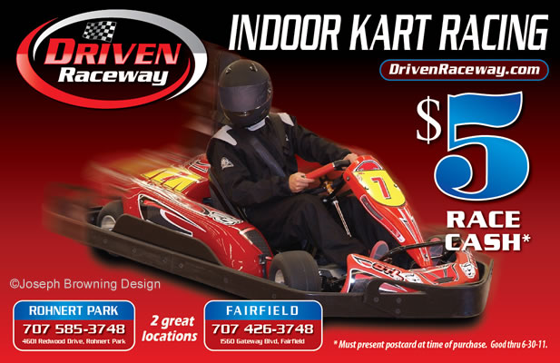 Joseph Browning Design - Driven Raceway Race Cash Postcard