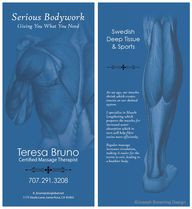 Joseph Browning Design - Teresa Bruno Rack Card Front and Back